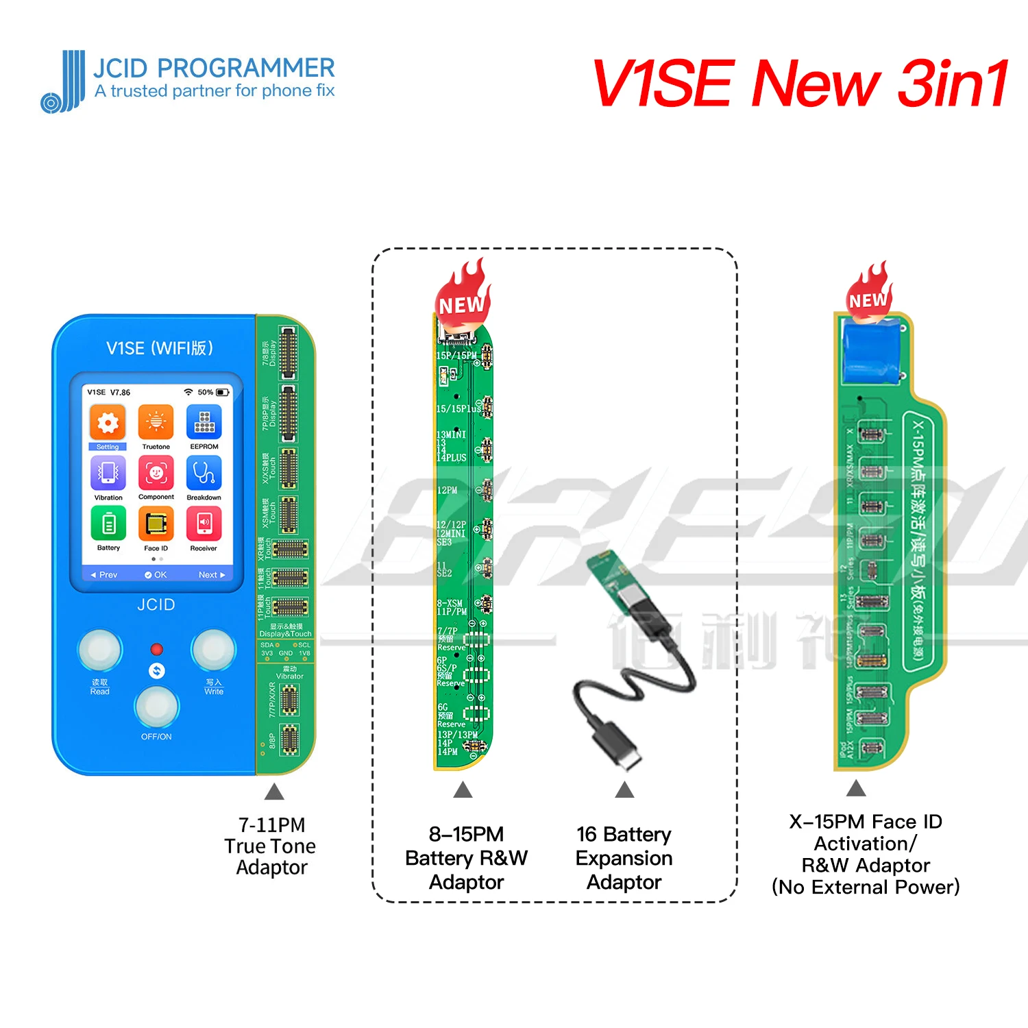 JC V1SE WIFI Version Programmer for iPhone X 11 12 13 14 15 Series