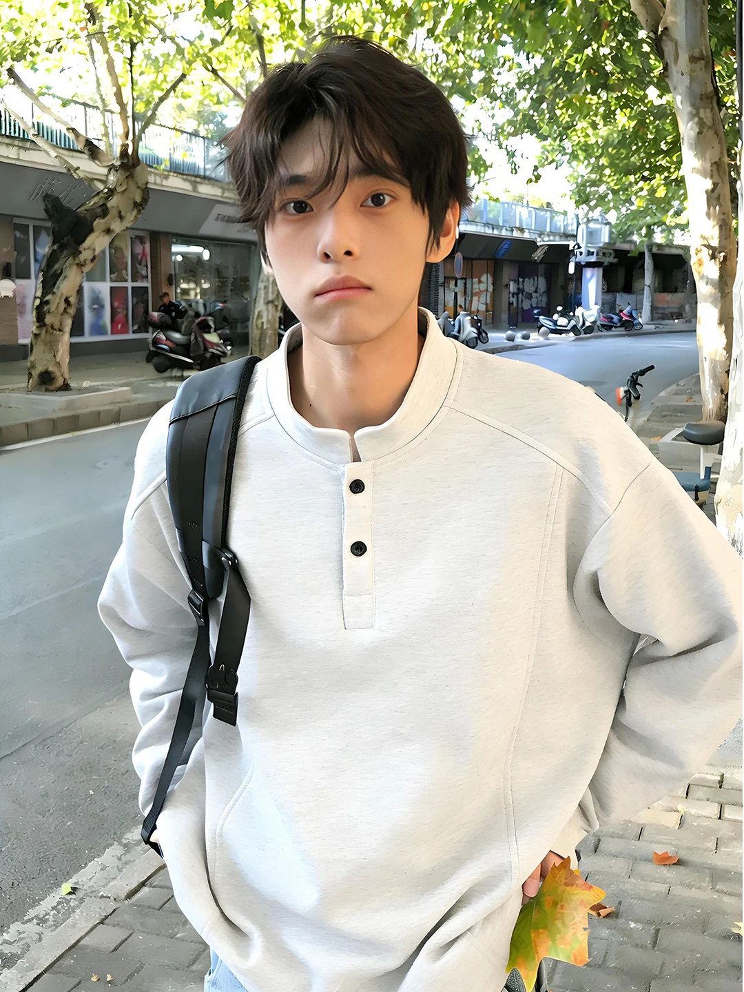 Cleanfit Deconstructed Fce Lined Long Sve Hoodie Men's Autumn Winter Youth Sle Heavyweight Inner Wear T-irt