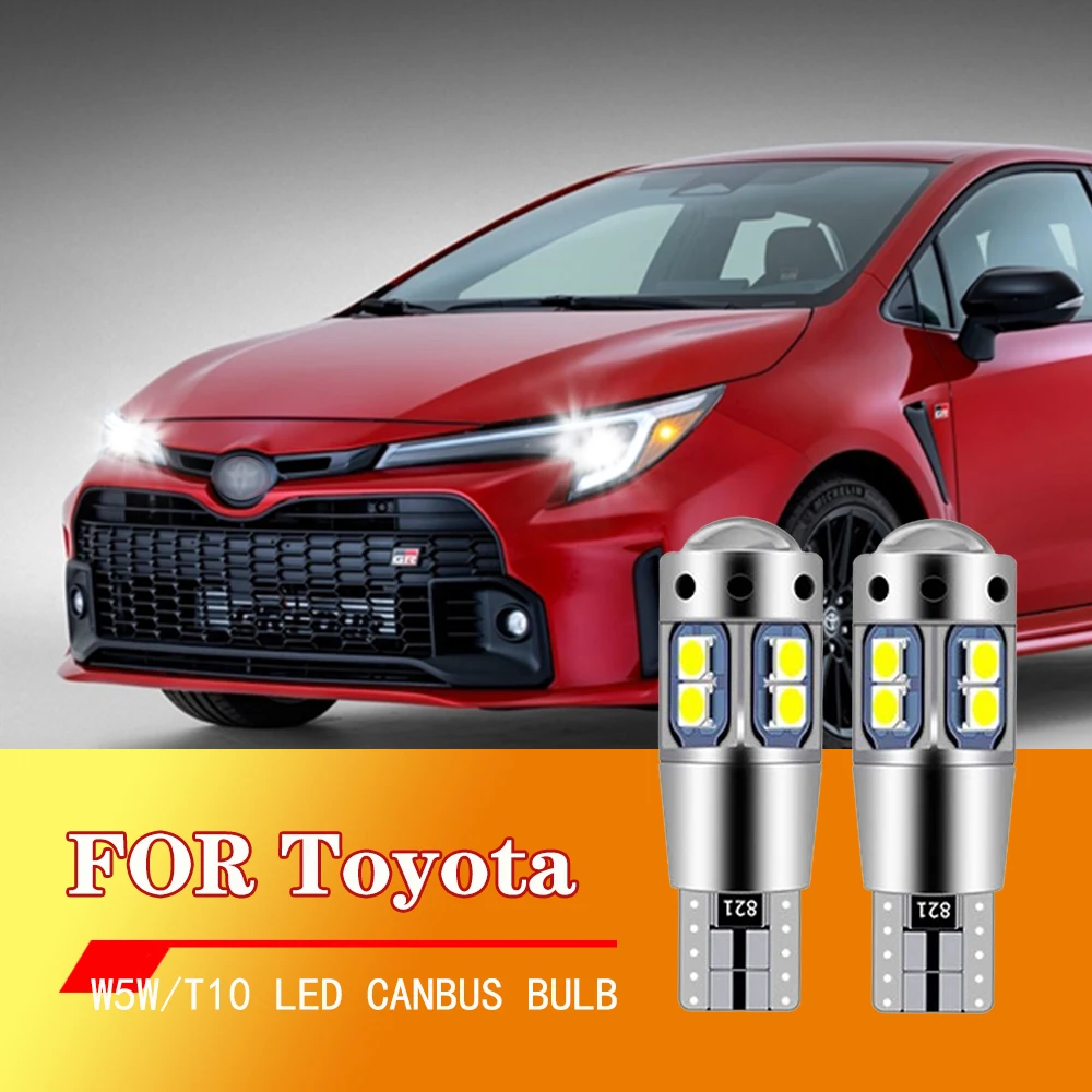 

2x For Toyota Corolla 1997-2014 2013 2012 2011 2010 2009 2008 2007 T10 W5W LED Clearance Side Marker Parking Lights Bulbs CANbus