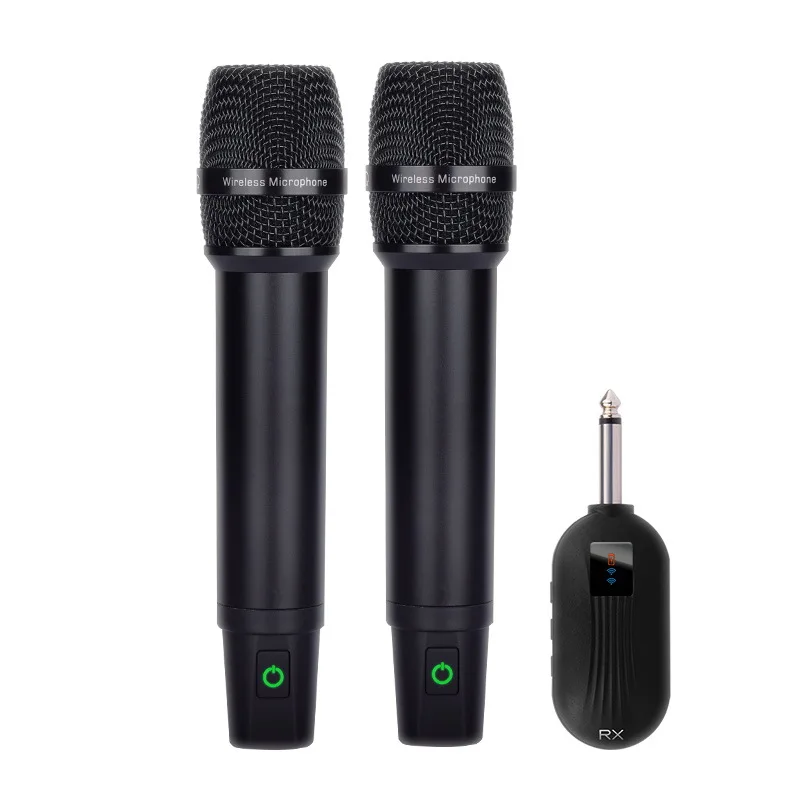 Wireless Microphone UHF Karaoke Handheld Mic Rechargeable Battery Recording For Home Party Church School