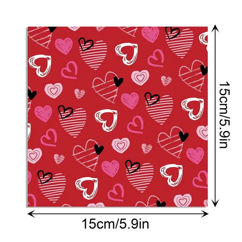 Heart Scrapbook Paper Pink Specialty Paper 24 Pieces Scrapbook Paper Double Sided Cardstock Paper Love Heart Craft Paper For