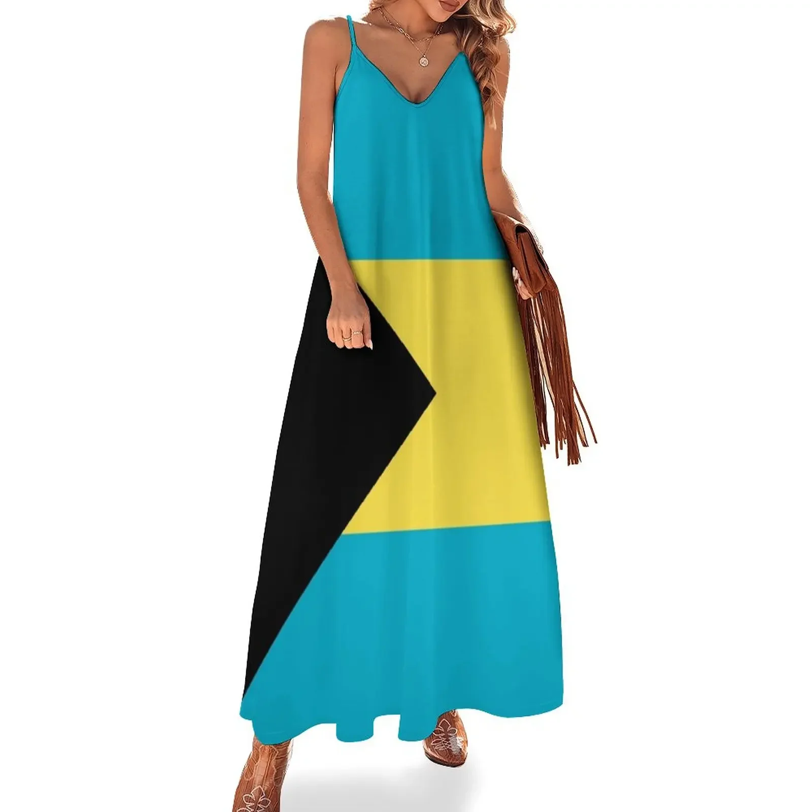 

Bahamas flag Sleeveless Dress women's clothing korea stylish prom dresses 2025 summer dress women 2025 Dress