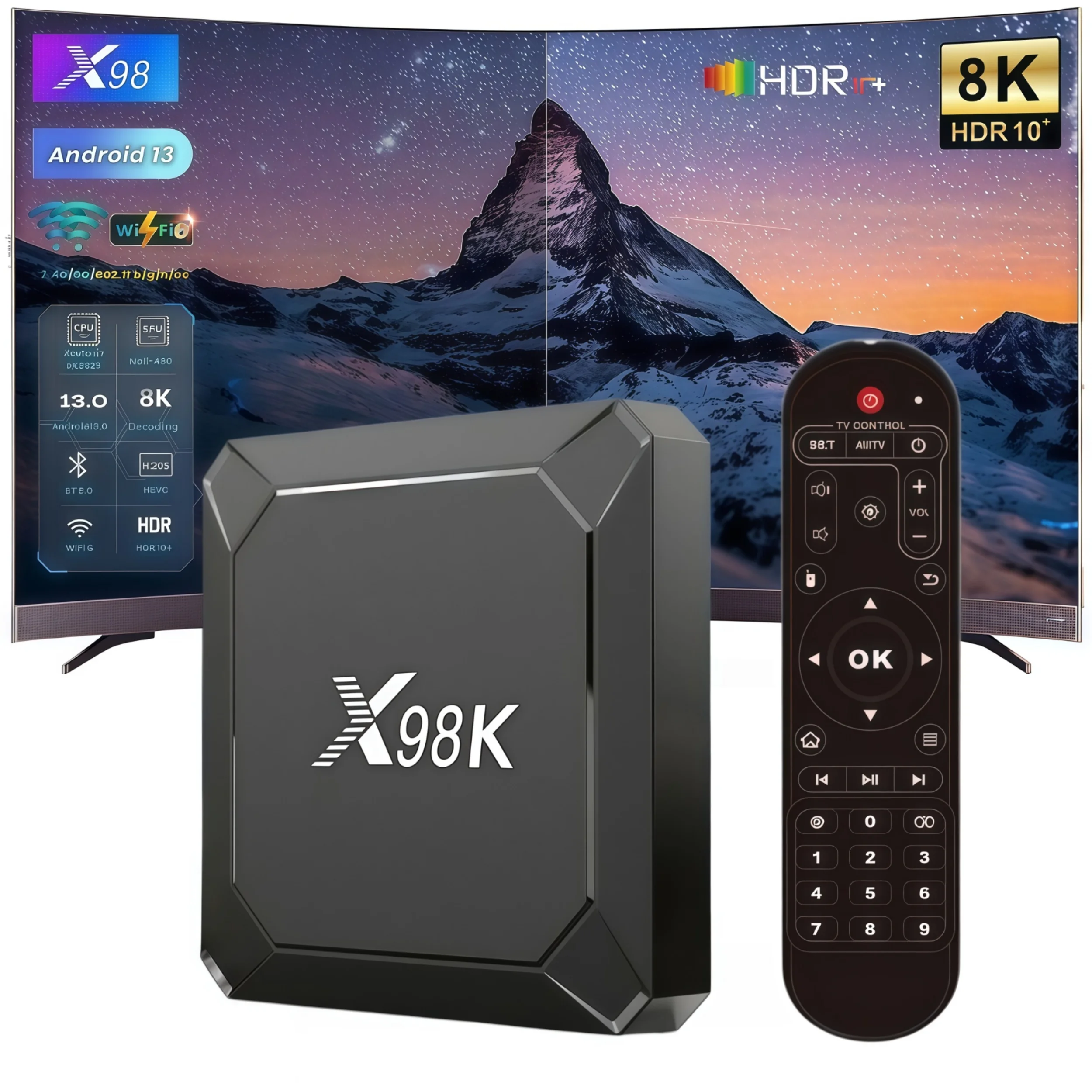 Home Cinema Quad - TV Box X98K con Android 13,