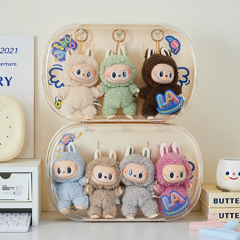 

Labufu Monster Blind Box Figurine 1/2/3 Generation Transparent Display Storage Box Cartoon Pendant Keychain Christmas Gifts