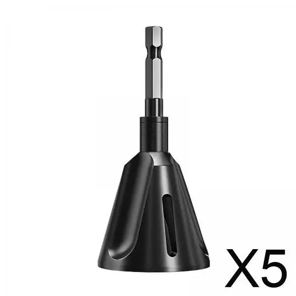 5xデバリング面取りツール-スチール、銅、真鍮、アルミニウム用のスムーズなアクセサリー-ブラック