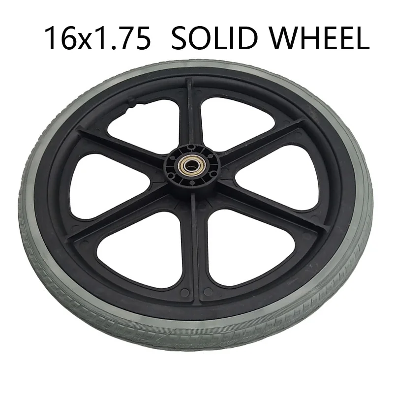 16 Inch Wheelchair Accessories Rear Wheel Tire  16x1.75 Solid Tire Wheelchair Wheel Rear Large Wheel Pneumatic Tire