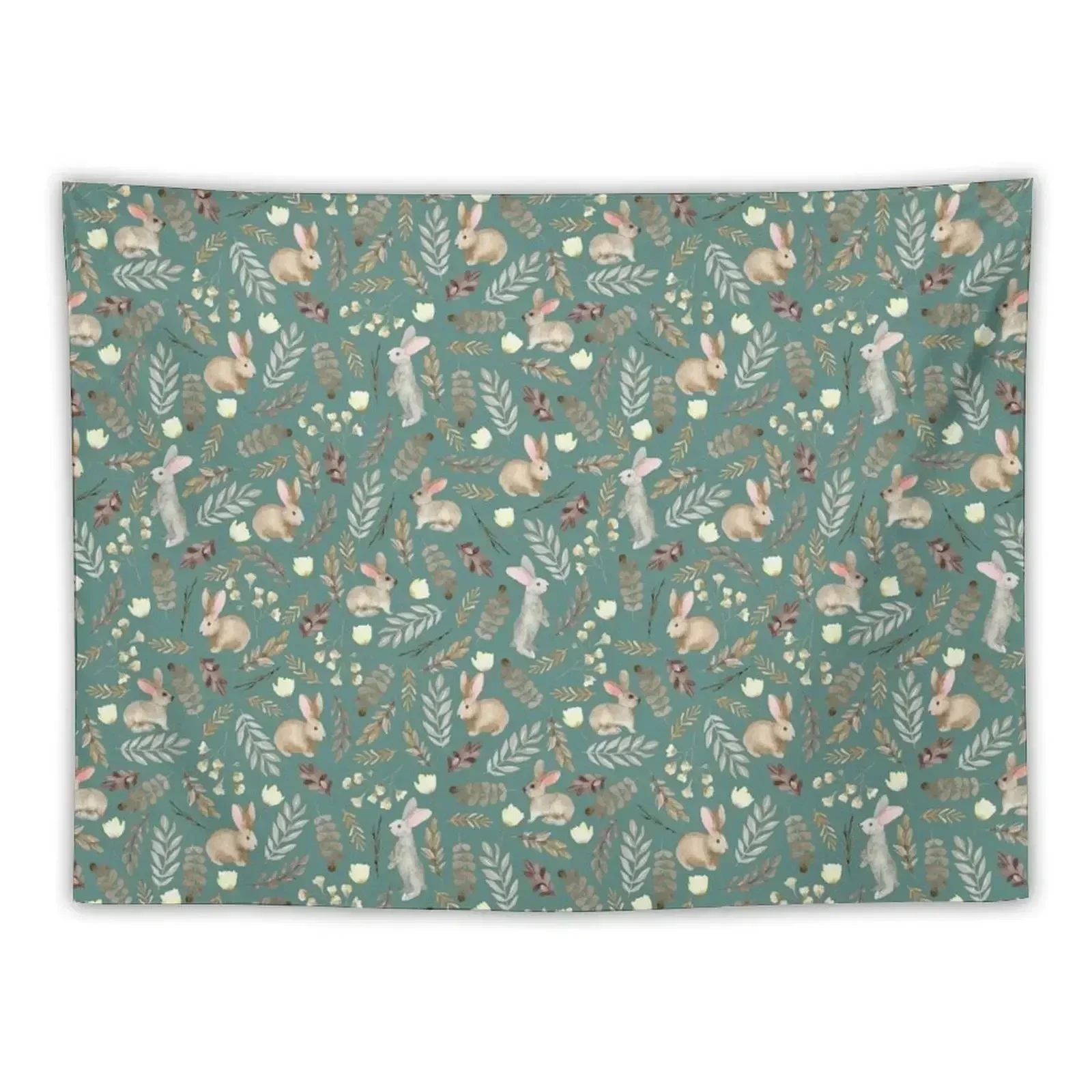 

Cute rabbits. Vintage pattern Tapestry Wall Mural Luxury Living Room Decoration Tapestry