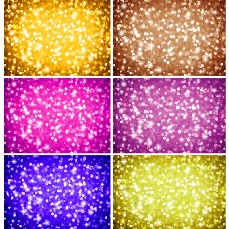 SHUOZHIKE Shiny Gold Flash Christmas Photography Backdrops Facula Defocus Abstract Sparkling Dream Studio Background HD-02