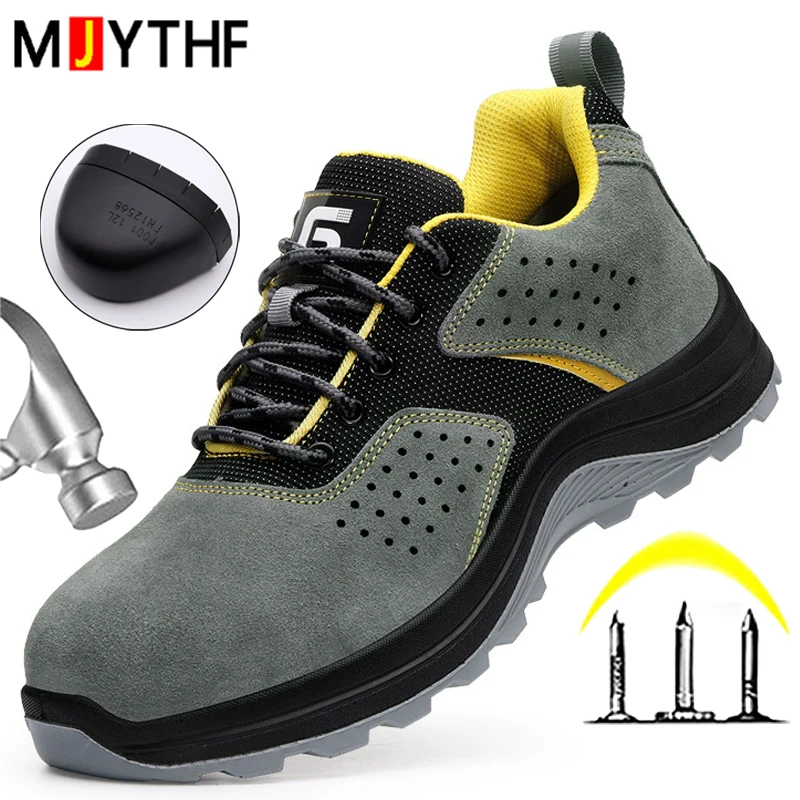 Men Spark-proof Welder Boot Indestructible Shoes Anti-Smash Safety Shoes Anti-Puncture Work Shoes Wear-resistant Protection Shoe