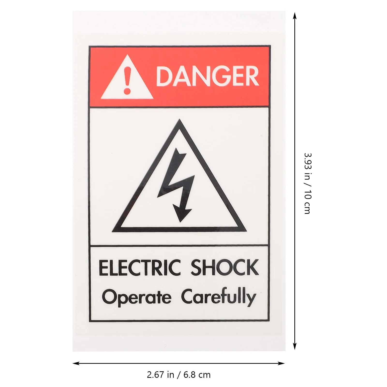 6Pcs Warning Signs Safety Stickers Dangerous Zone Keep Clear Signs Security Warning Safety Stickers for Home Office Construction