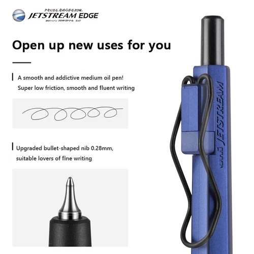 Imagen 2 del producto Uni Jetstream-bolígrafos de negocios, punta súper fina de 0,28/0,38mm, bolígrafo de aceite sin tinta de secado rápido, varilla antideslizante, accesorios para escribir