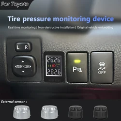 Car Tire Pressure Alarm Monitoring System 4Pcs External Internal Senso TPMS for Toyota RAV4 Corolla Reiz Camry Highlander Prado