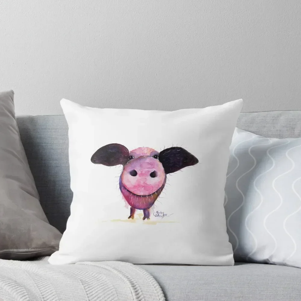 

NOSEY PIG 'Pigs CAN Fly!' BY SHIRLEY MACARTHUR Throw Pillow Marble Cushion Cover Sofa Cushions Cover pillow