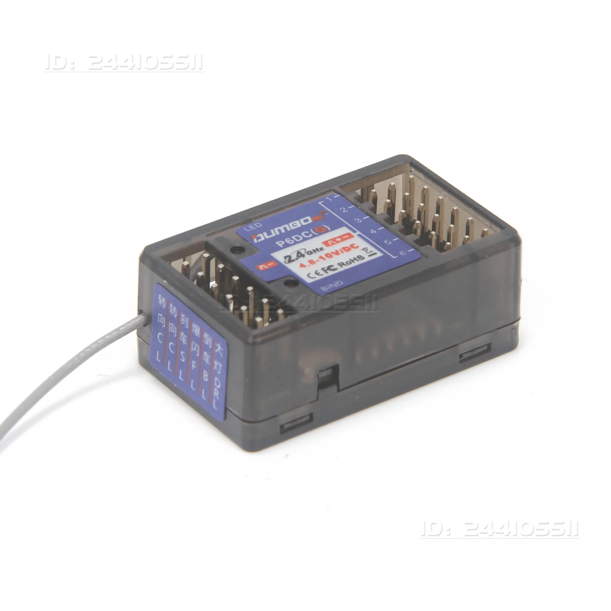 DUMBORC 4/6/10CH 2.4G Giroscopio Ricevitore X10FG X6DCG P6FG X6FG Mini P4FMG per X6 X4 Trasmettitore Telecomando RC Auto Barca HA CONDOTTO LA Luce