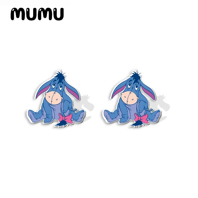 2024 New Winnie the Pooh Bear Stud Earring Cartoon Epoxy Jewelry Resin Acrylic Earrings Handmade Gifts Girl