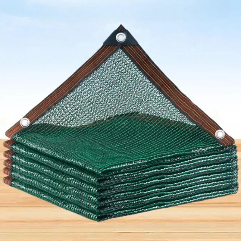 Green 3-pin Breathable Shading Net Outdoor Garden Plants Vegetables Sunscreen Net Balcony Insulation Sun Protection Mesh Fabric