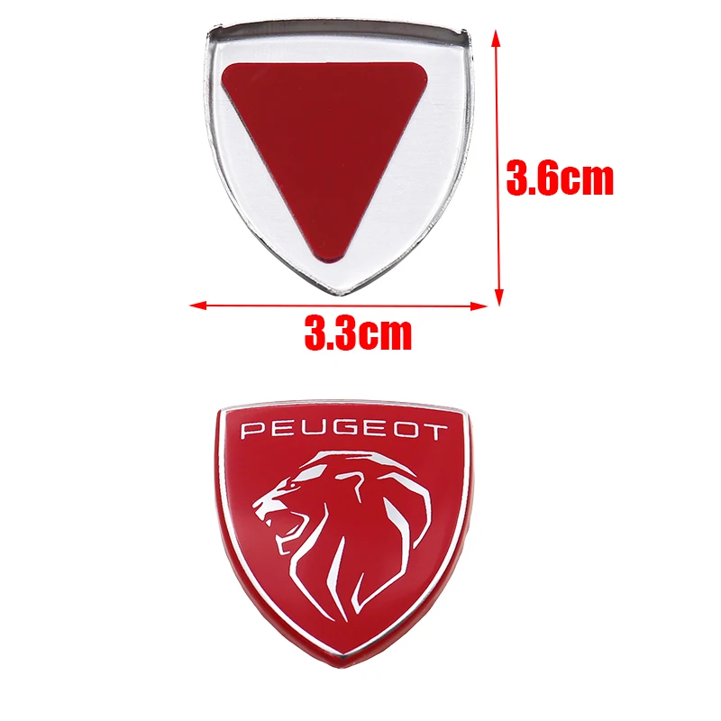1pcs Overlay Peugeot ABS Aluminum 3D Steer Wheel Emblem Sticker Car Steering Wheel Sticker Car Interior Emblem Car Accessories
