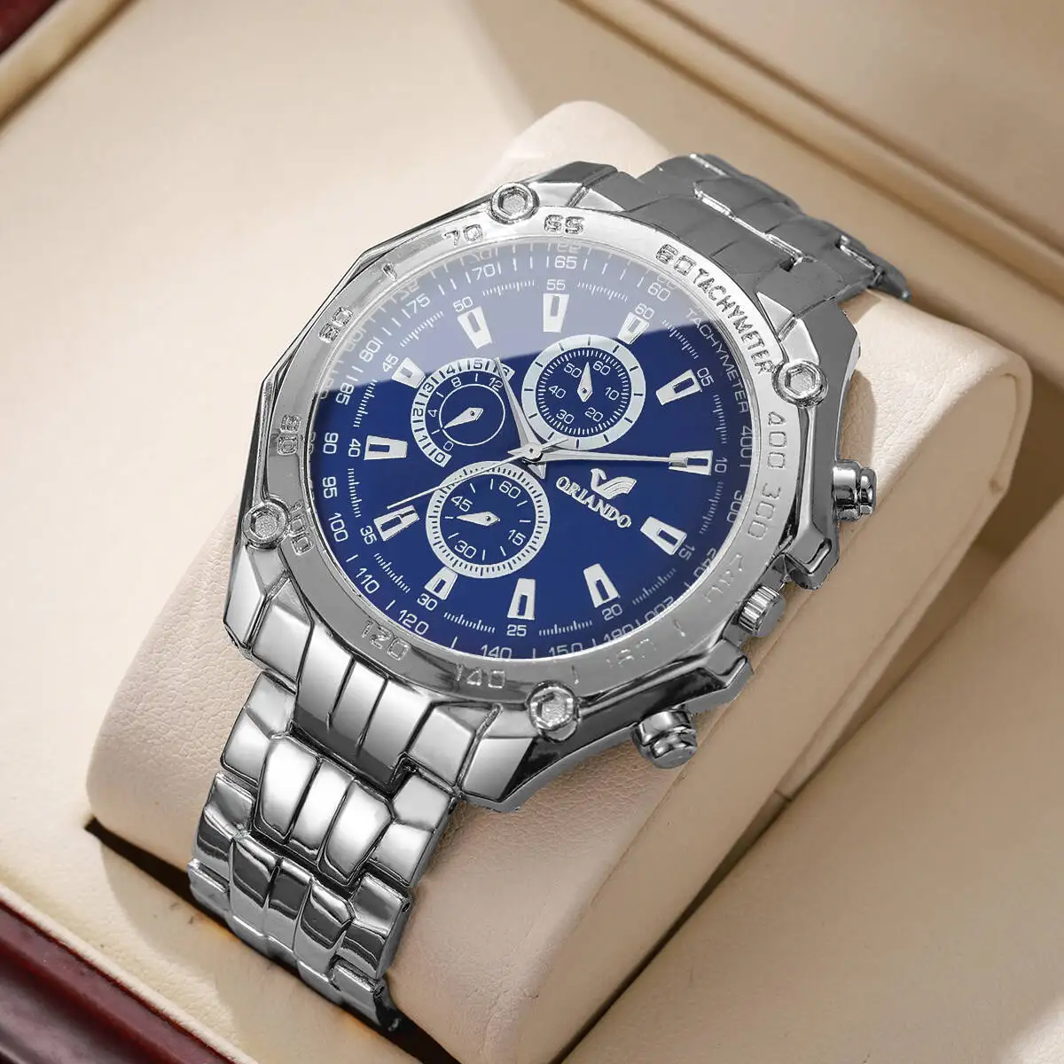 Orologio da polso al quarzo da uomo con quadrante grande di lusso Orologio da uomo d'affari di moda Orologio analogico Reloj Hombre (senza scatola)