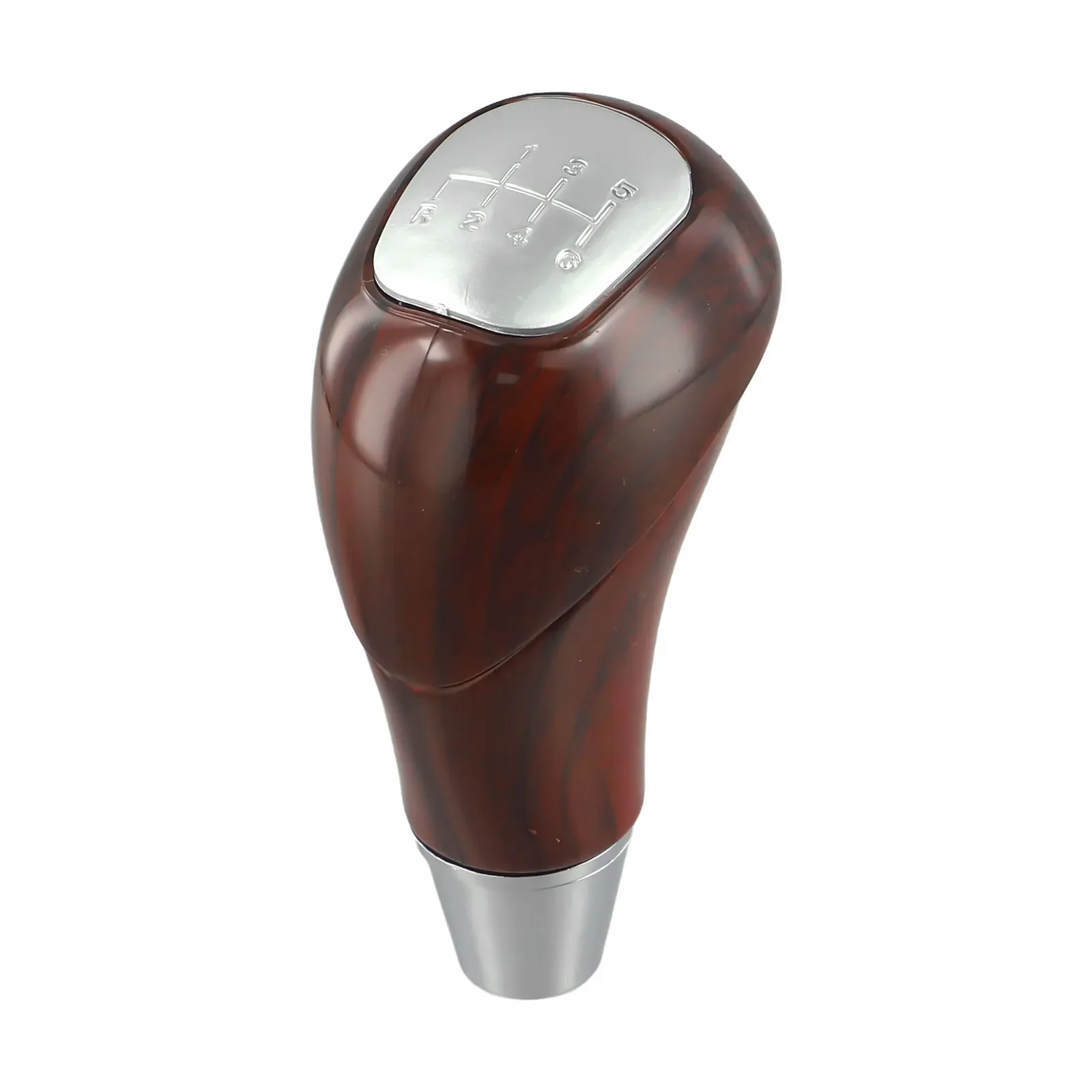 Car Gear Knob 6 Speed Gear Lever Comfortable Grip Easy Installation Enhanced Driving Experience Brown Walnut Wood