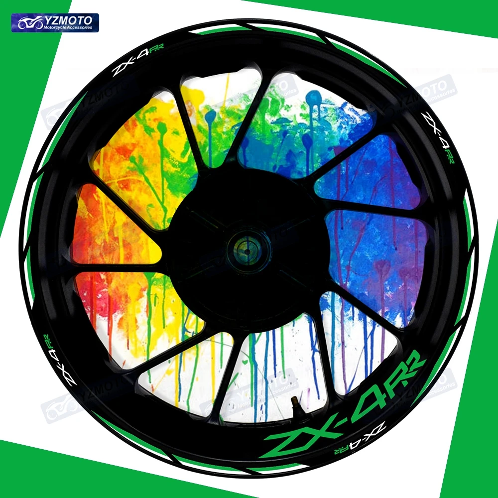 

For ZX-4RR ZX4RR ZX 4RR Motorcycle 17 Inch Front Rear Racing Wheel Hub Sticker Decal Reflective Modified Decorative Rim Stickers