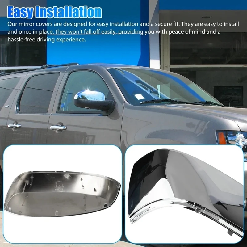 Chrome Side Mirror Cap Cover Outside Rear View Mirror Housing 25788157 25788156 For Chevy Silverado/GMC Sierra 2007-2013 Parts