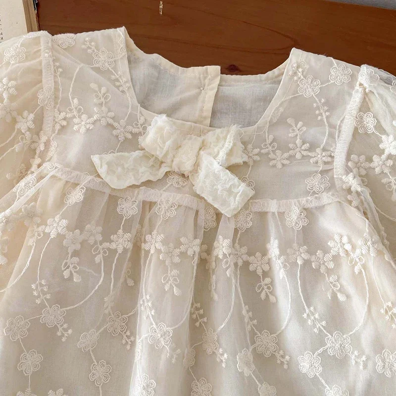 Infant Baby Girls Long Sleeve Sweet Sisters Dress Spring Autumn Rompers Kids Baby Girls Lace Princess Clothes Rompers