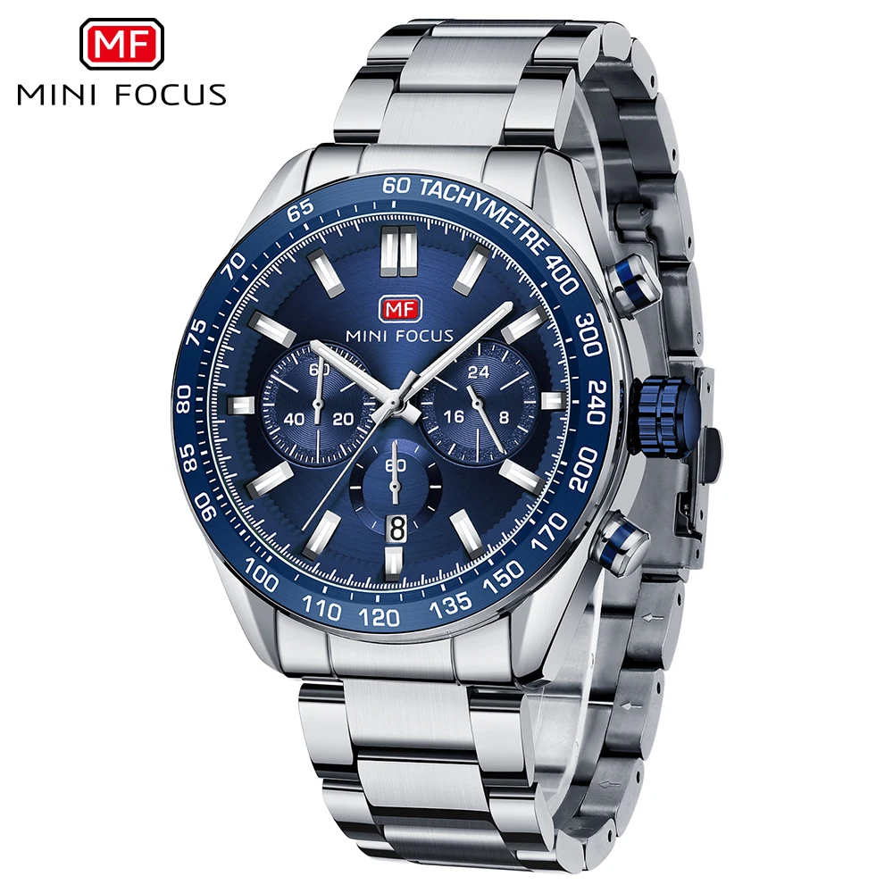 

New Watches MINI FOCUS Luxury Brand Men Watch Stainless Steel Strap Fashion Quartz-Watch Casual Sports Wristwatch Date Clock