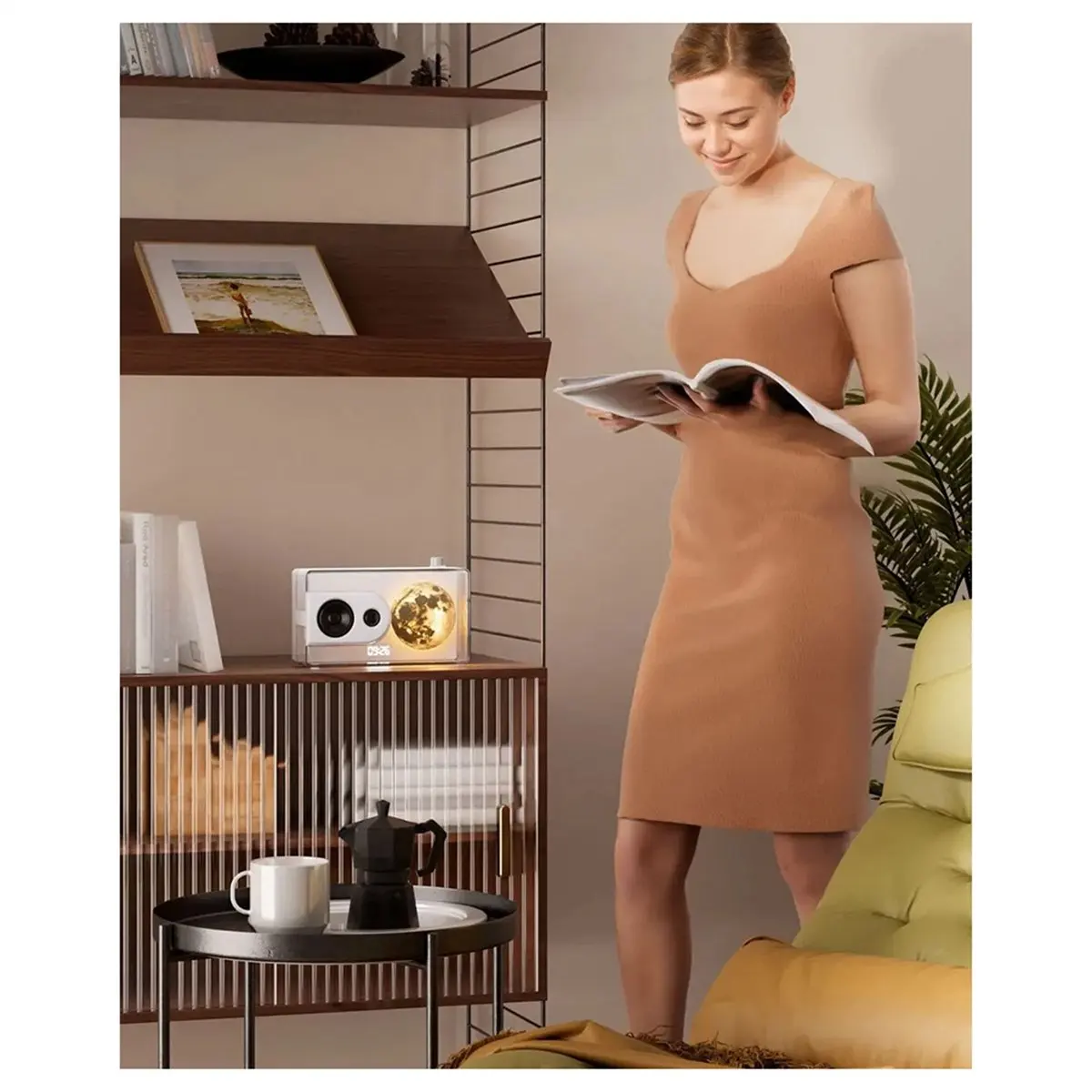 

M6 Moonlight Music Box Bluetooth Speaker Support TF Card Play AUX Computer Connection Clock Transparent Sound Box A