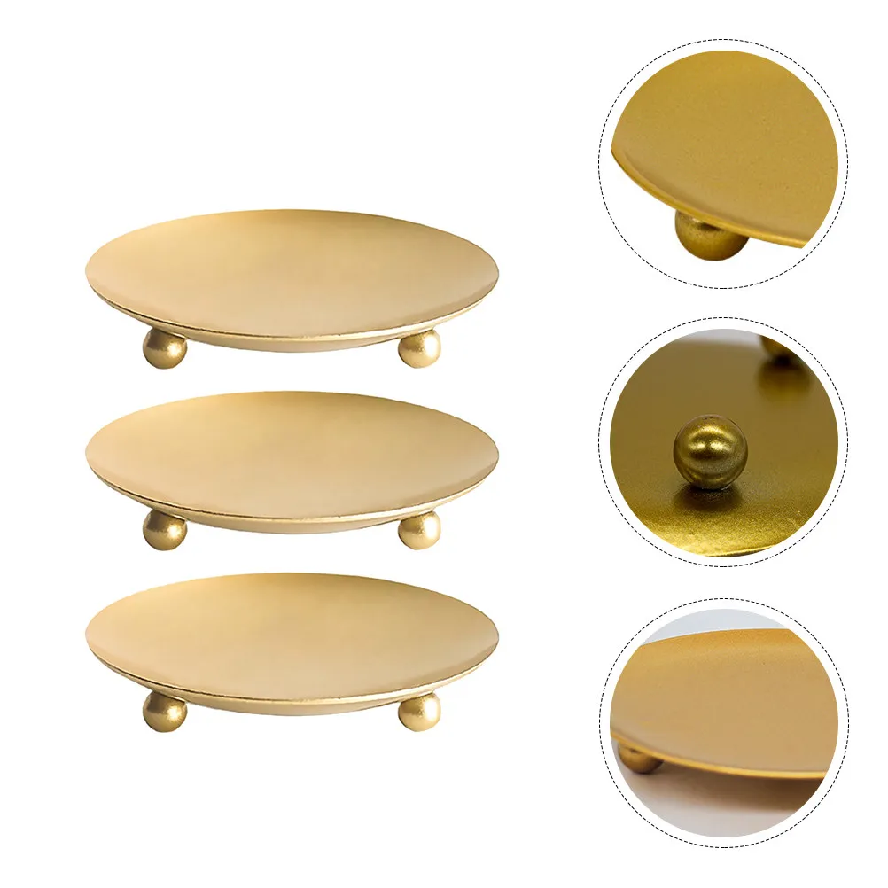 3Pcs Iron Plate Modern Minimalist Stand for Living Room Dining Table Christmas Gathering Dating Wedding Decoration