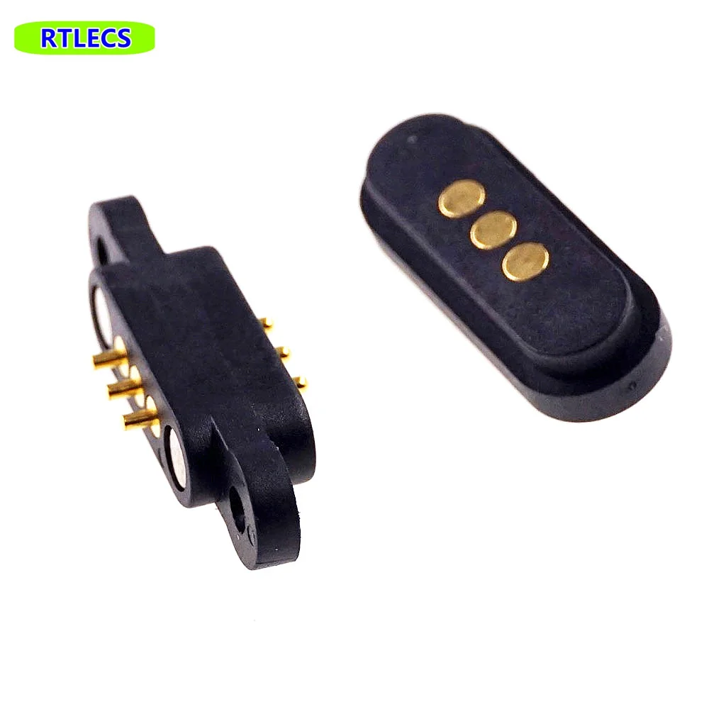 Wholesale Spring Magnet Pogo Pin Connector 3 Pins 2.3 mm Pitch Single row Male Female Header Probe Contact through Hole PCB