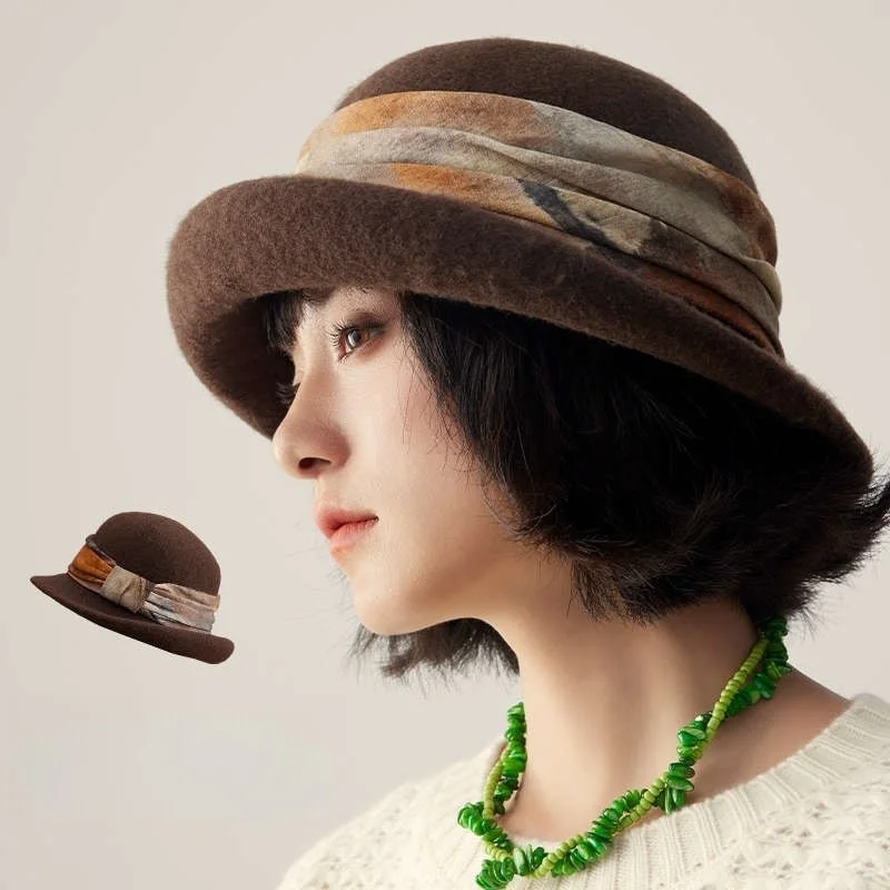 A and fashionable new style of three-dimensional hat with curled edges lady's top fisherman's