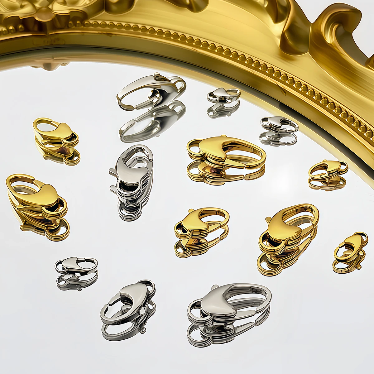 1-3 Stück Edelstahl-Karabinerhaken 10-20mm für Halsketten, Armbänder, DIY-Schmuckherstellung, Zubehör – Detail 6