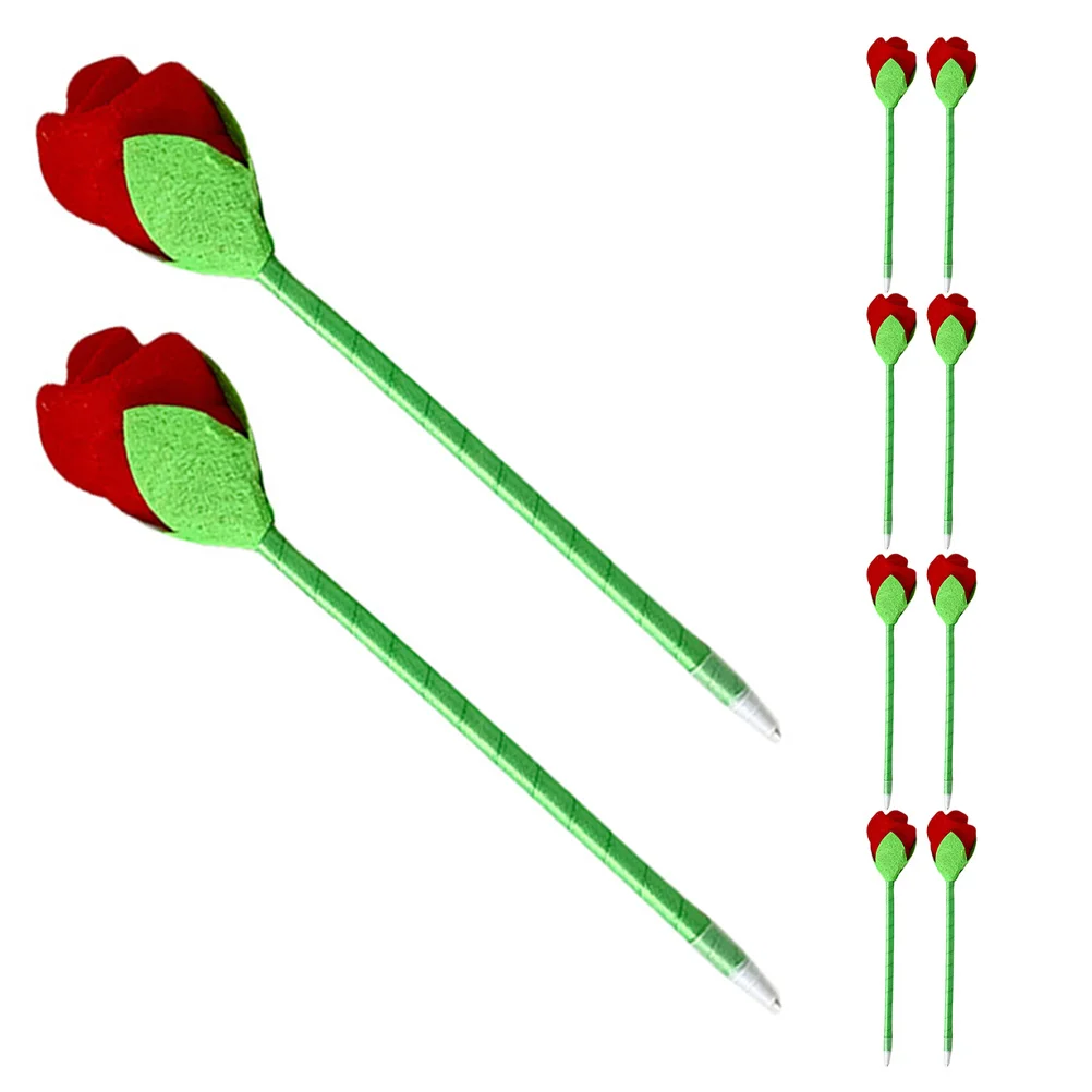 

Ручки Шариковая ручка Валентина Цветочный креативный мультяшный декоративный цветок красной розы на день