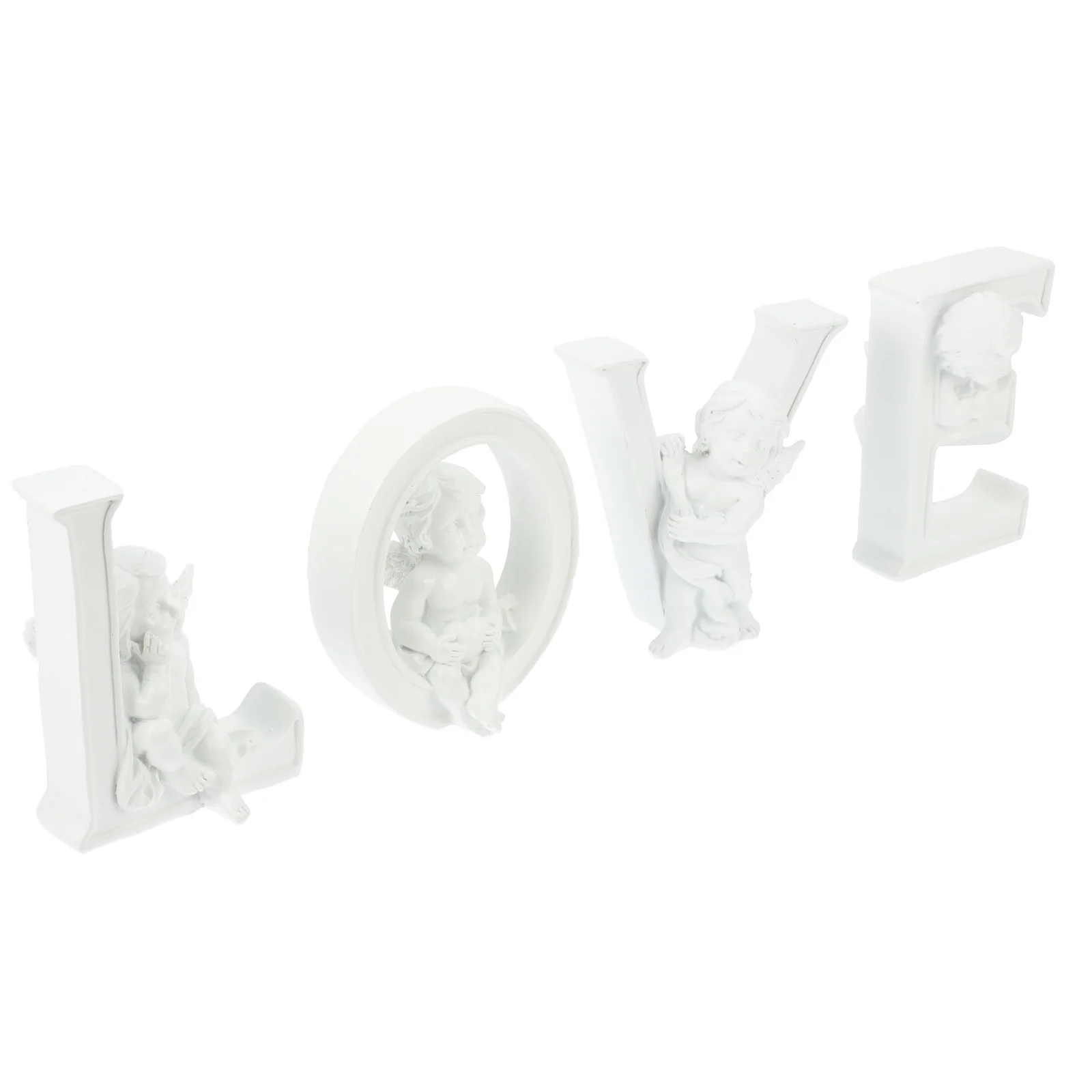 

1Set Creative Resin Love Letters Statue Angel Design Home Decoration Wedding Engagement Birthday Gift Valentine Ornament