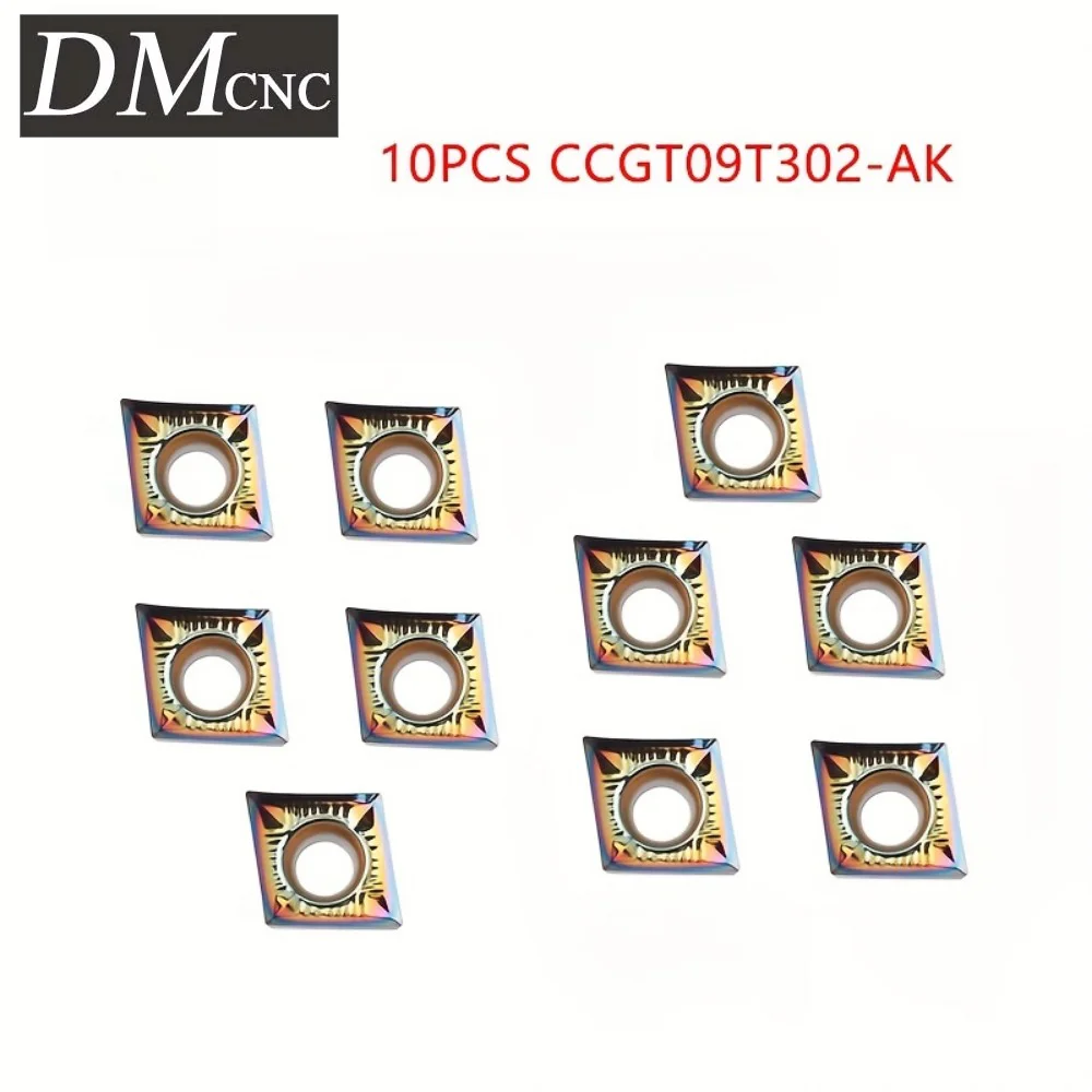 

CCGT09T302/304 & CCGT120402/404 AK Inserts 10PC - DLC Coated for Copper/Aluminum