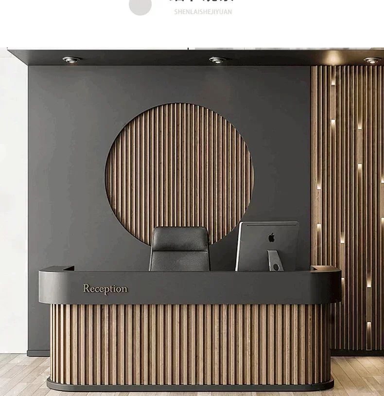 

Y cqyRetro Company Reception Desk Bar Beauty Shop Clothing Store Bar Cashier Counter