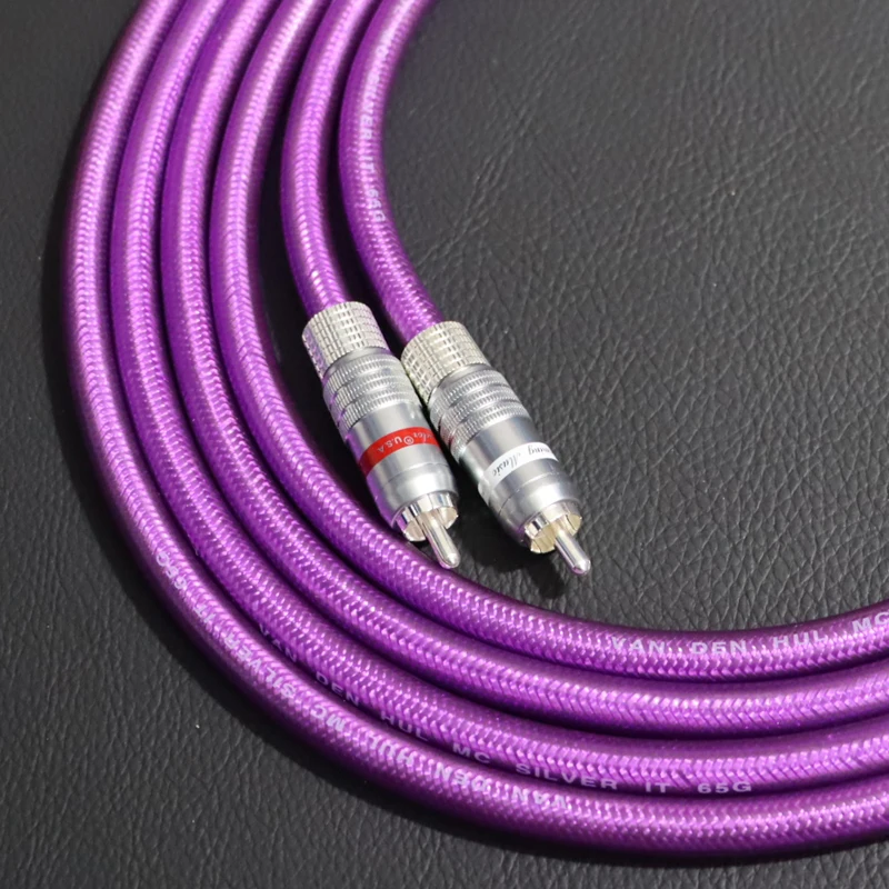 Para audiofilskich kabli RCA Preffair X409 Audio Interconnect Cable z posrebrzaną wtyczką RCA Made