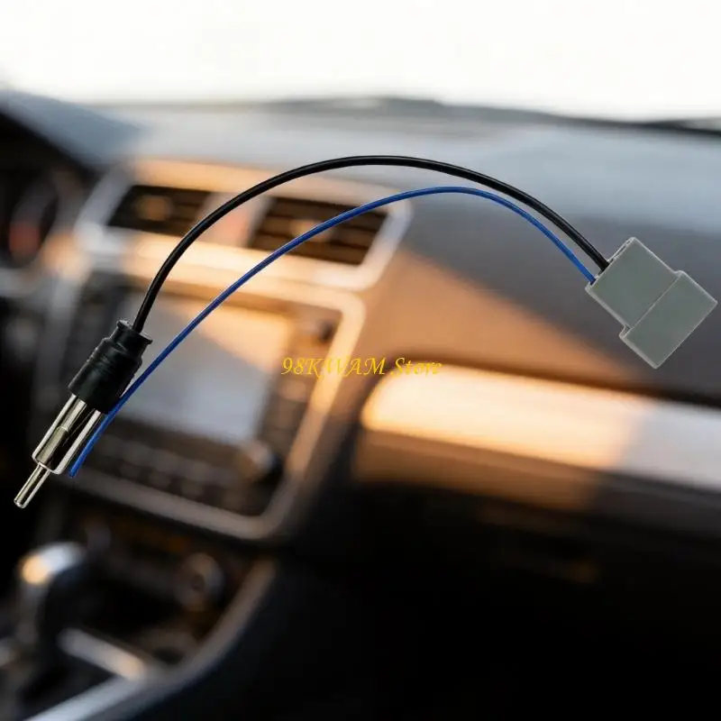 24cm Car Radio Antenna Adapter Cable Rectangular Male Connector for Japanese Car Stereo Replacement 68UF