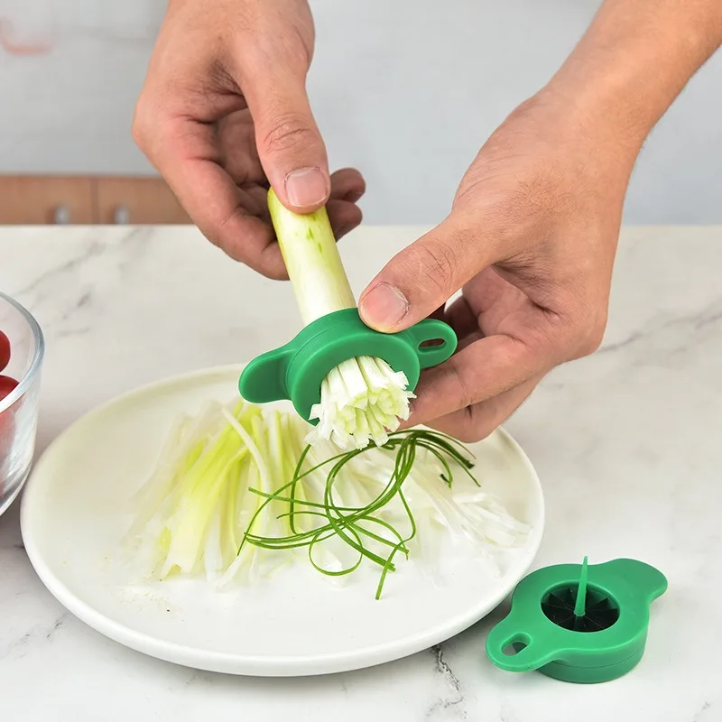 Scallion Cutter Stainless Steel Plum Blossom Scallion Cutter Household Quick Scallion Wire Drawing Tool Kitchen Gadgets