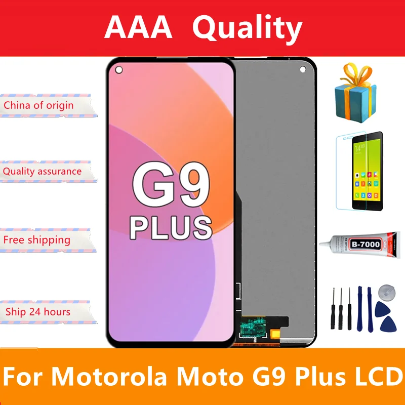 

6.81";Original For Motorola Moto G9 Plus LCD Display Touch Screen Digitizer Assembly For Moto G9 Plus XT2087-1 Display With Fram