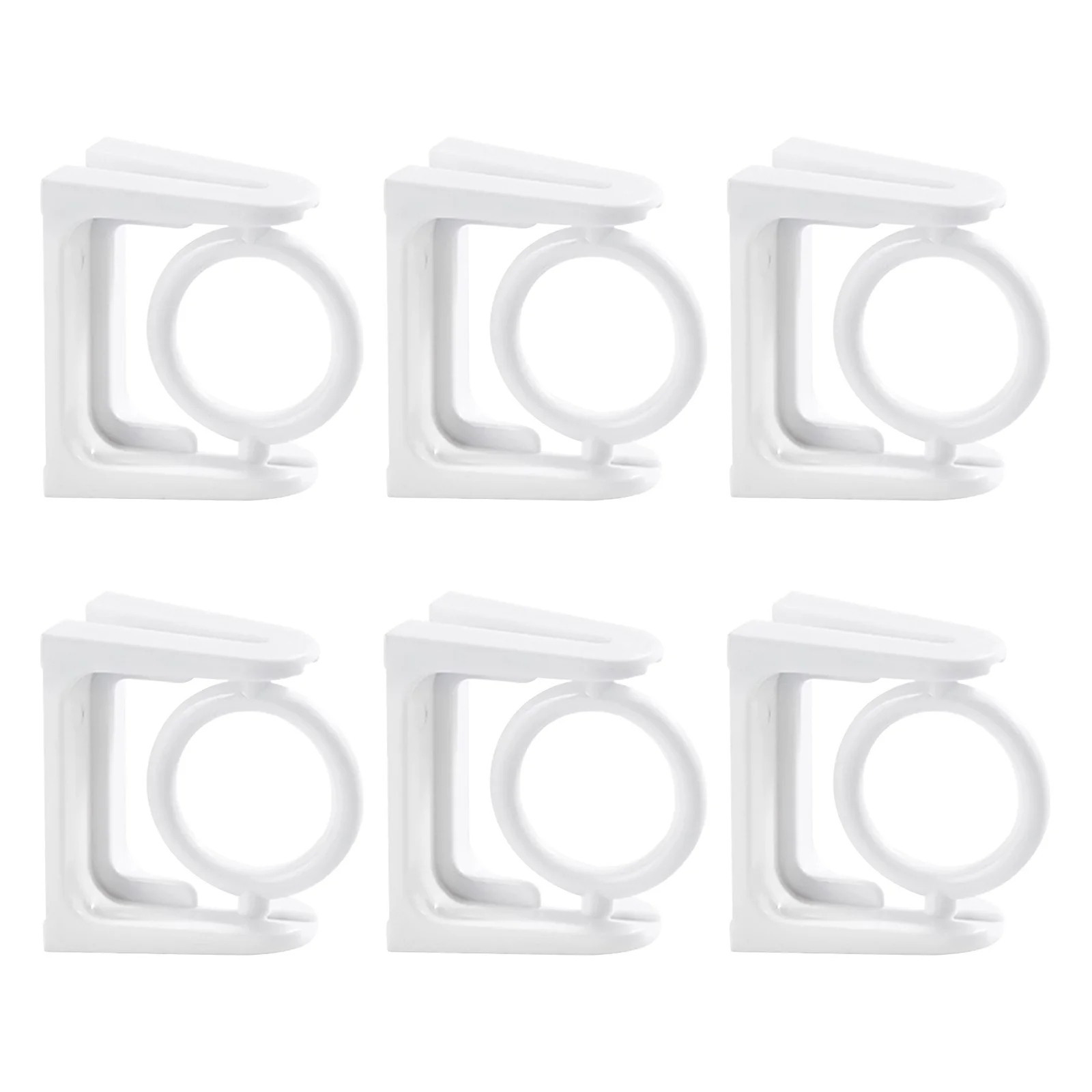 

6Pcs Stick-on Hanging Rod Rack Adhesive Towel Holder Rotatable No Drill Wall Mount Bathroom Dual-Use Towel Bar