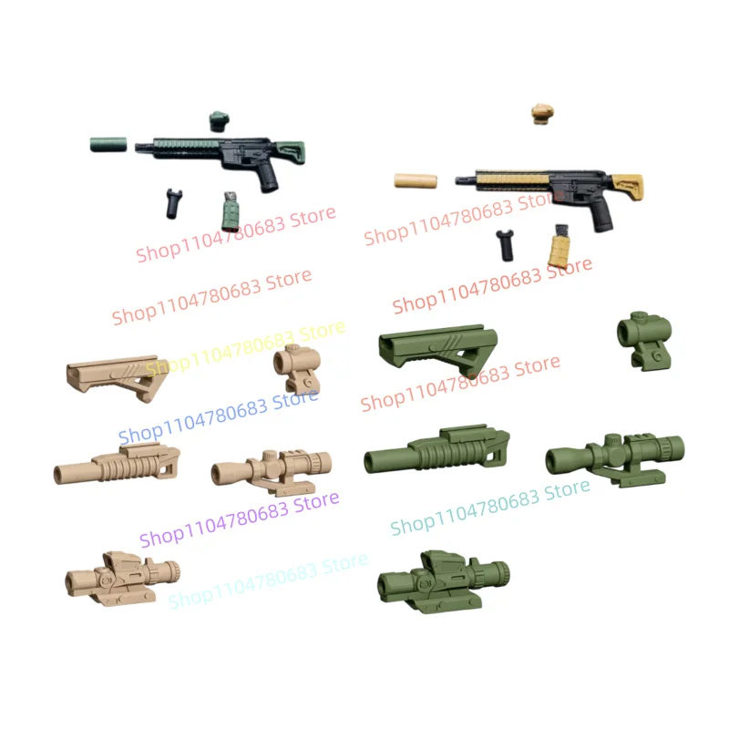 New MOC Third-party Minifigure Military Handheld Firearms, Building Block Toy, Collectible Ornament, Holiday Gift