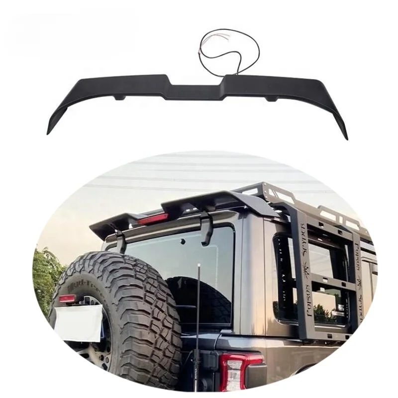 For Jeep Wrangler spoiler 2007-2020 Wrangler  spoiler ABS plastic Material Car Rear Wing Color Rear Spoiler