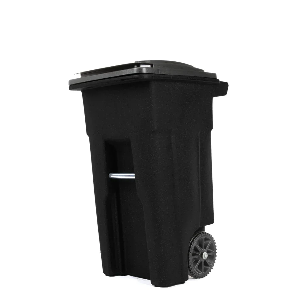 

Toter 32 Gallon Garbage Can Black with Wheels and Lid for Outdoor or Indoor Use Garden Compost Bin Polyethylene