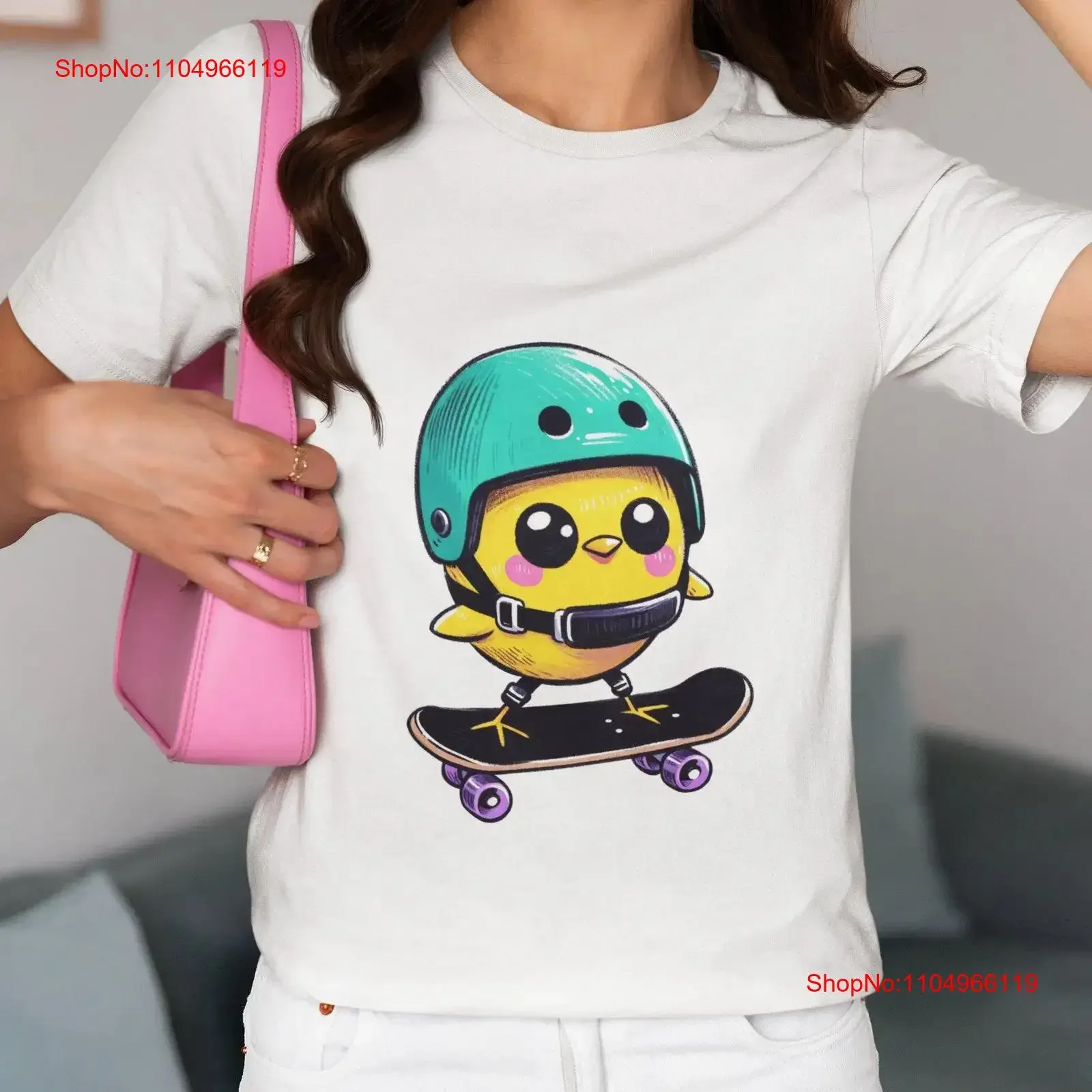

Cute Chick on Skateboard with Helmet T Shirt Adorable Skateboarding Fun and Whimsical Top for Skater Enthusiasts vintage