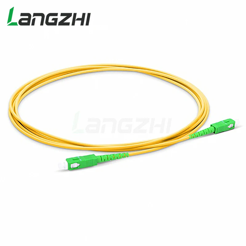 광섬유 패치 코드, SC/APC to SC/APC, 단일 모드 심플렉스, PVC 점퍼 케이블, FTTH 광섬유, 10 팩, 2.0mm, 3.0mm