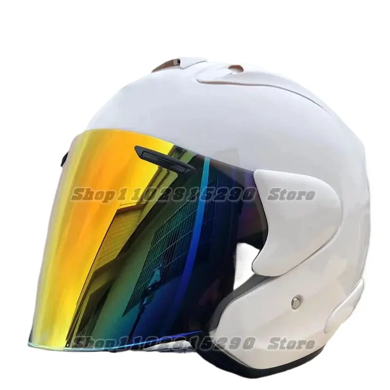 Ram3 Bright White Half Helmet Men and Women Motorcycle Off-Road Summer Helmet Downhill Racing Mountain Cross Casco Capacete