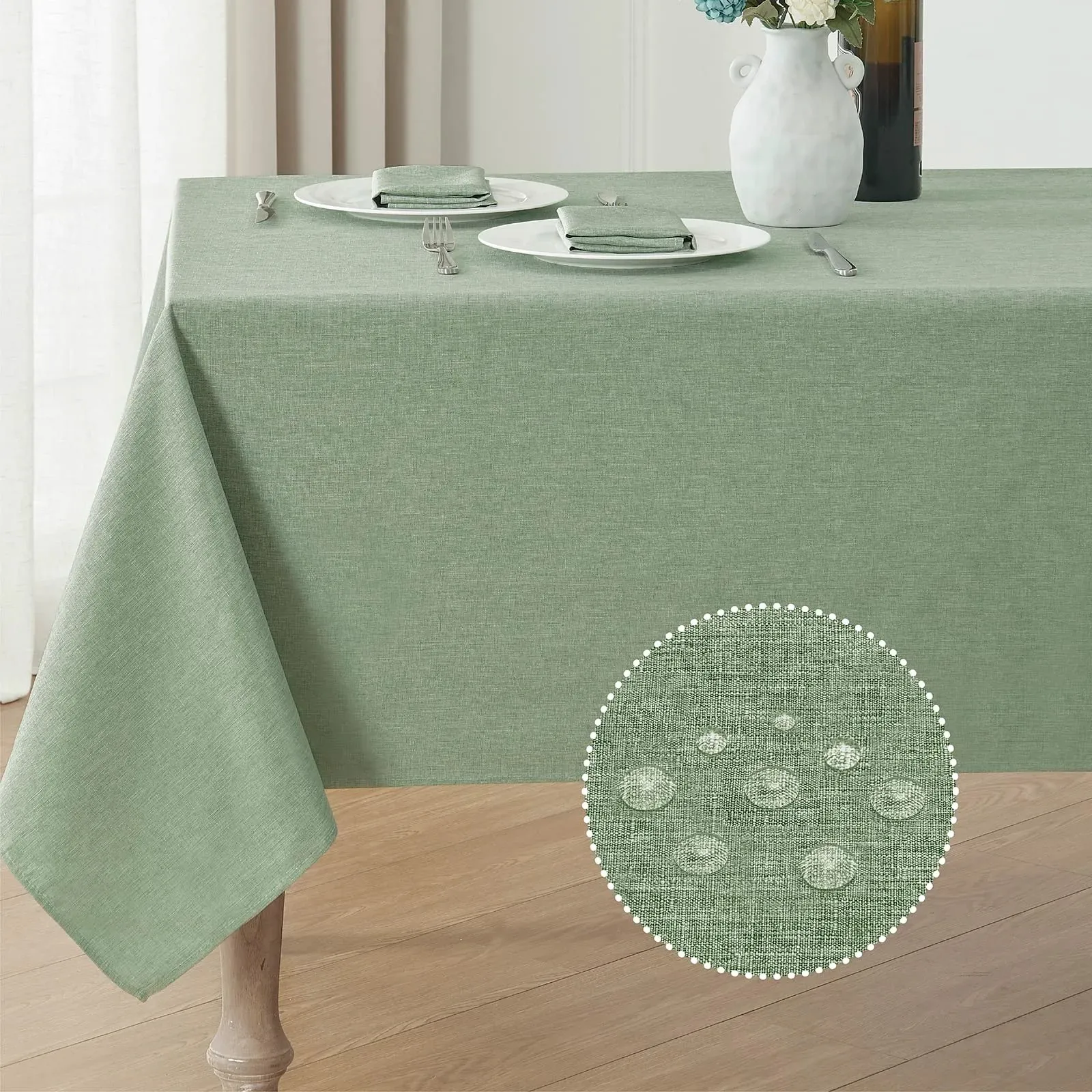 VIKAMA Cubierta de mesa decorativa rústica impermeable y resistente al aceite adecuada para mesas de comedor/pañales de cocina