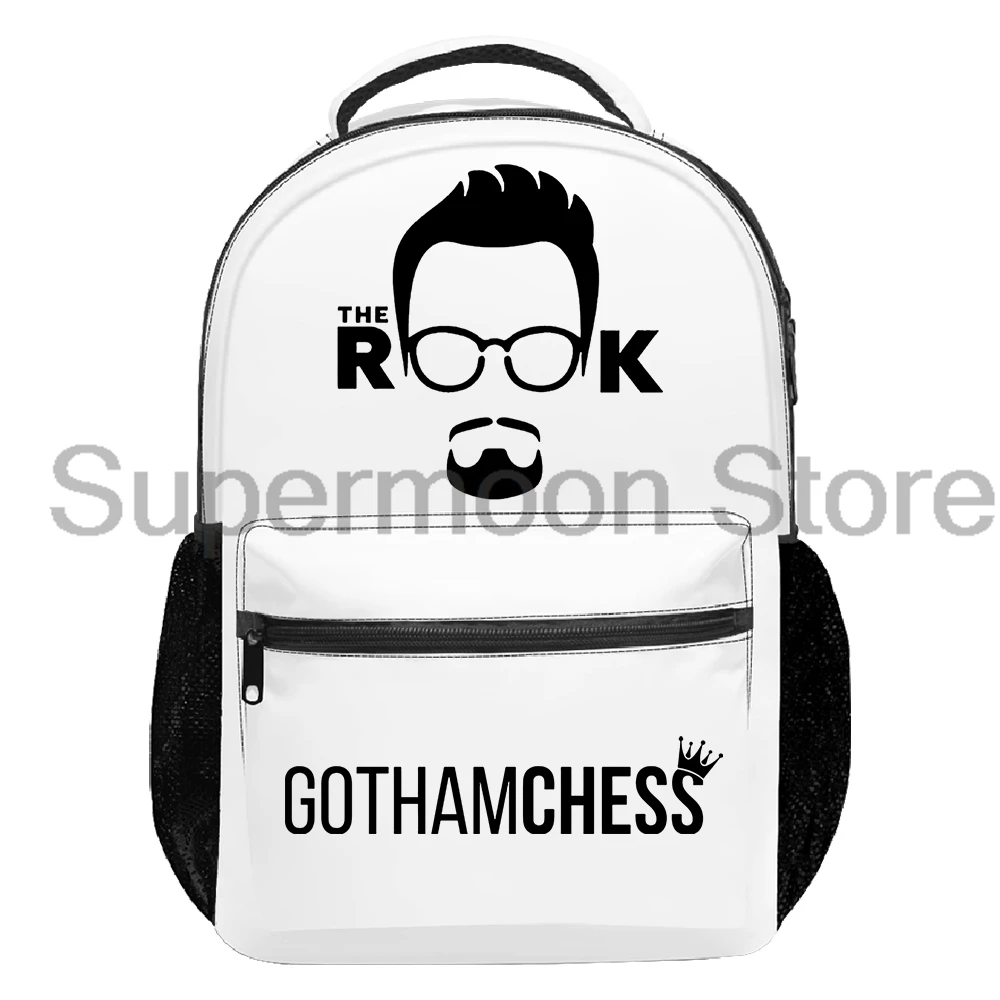 

Levy Rozman Gothamchess The Rook Backpack Women Men Rucksack Casual Travel Bag Packsack Unisex Outdoor Daypack