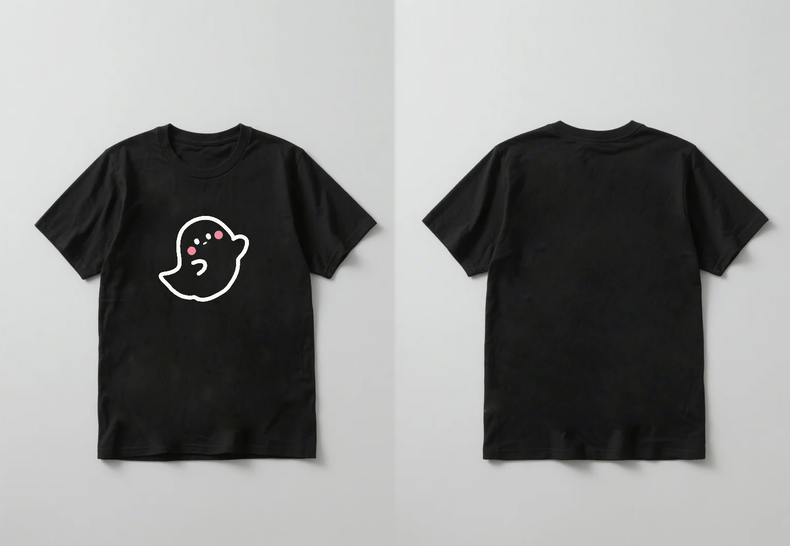 

2025 новый стиль модной повседневной свободной и универсальной рубашки с короткими рукавами с принтом и призраком на Хэллоуин версии Q.